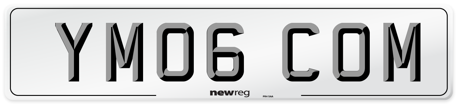 YM06 COM Number Plate from New Reg